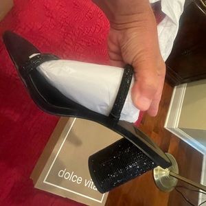 Dolce Vita sz 8 Noles Black Rhinestone heels